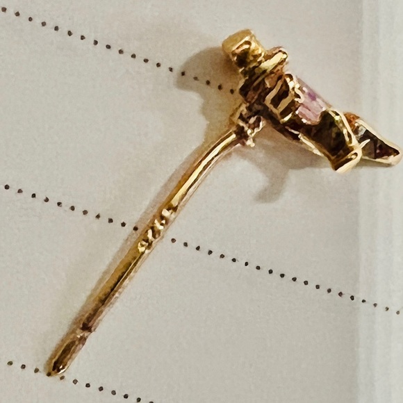 Dainty Dinosaur Series: Pink Marquise Crystal Duck-Billed Dinosaur Stud Earrings - Picture 6 of 9